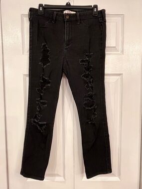 Hollister Black Distressed Skinny Jeans
